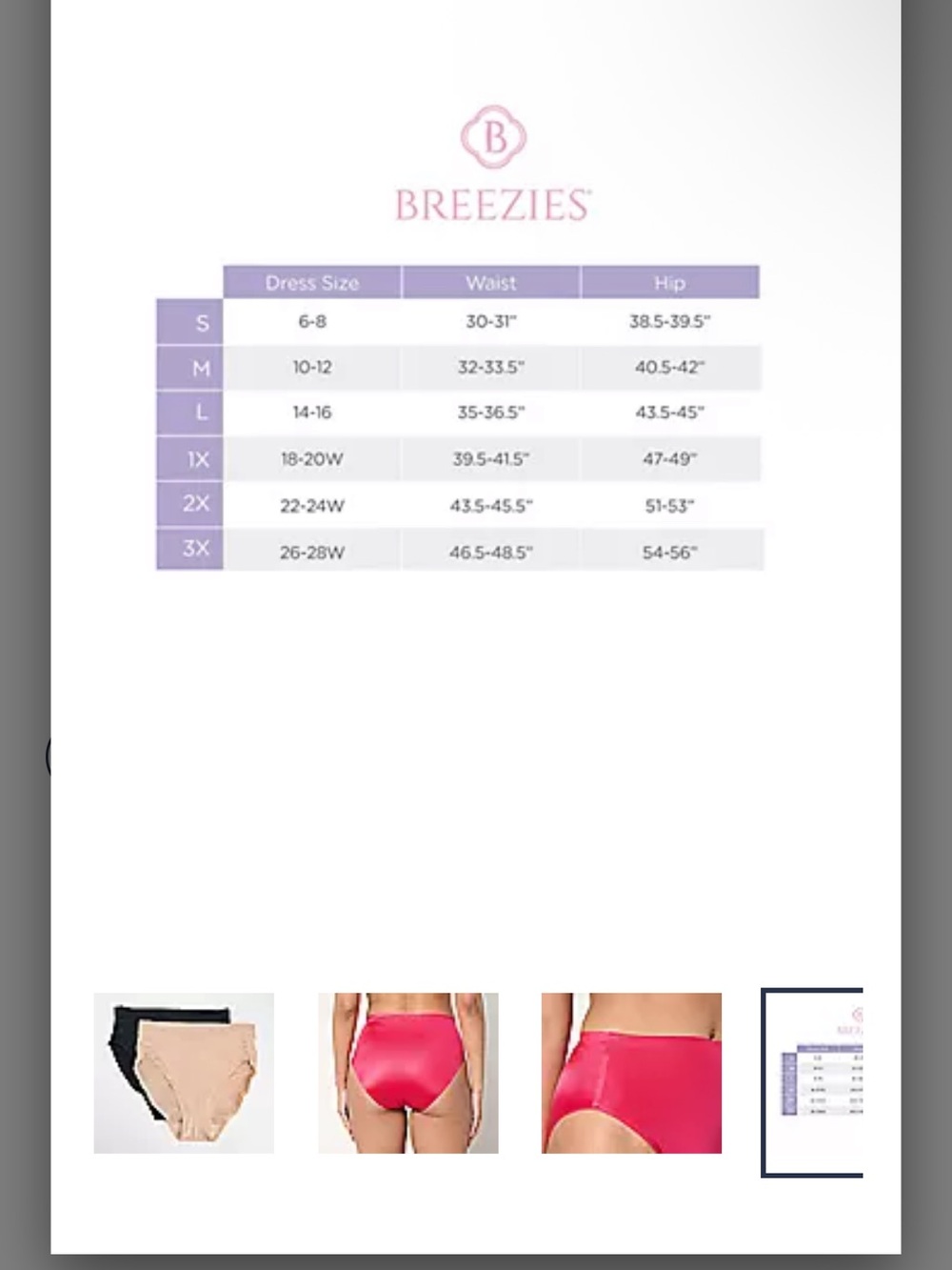 Breezies Invisible Comfort Panties
